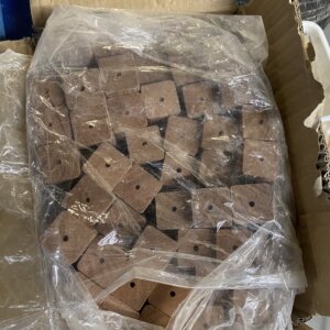 45 Dense Hardwood Blocks – 1⅜" x 6" – Pre-Drilled, Heavy Exotic Wood